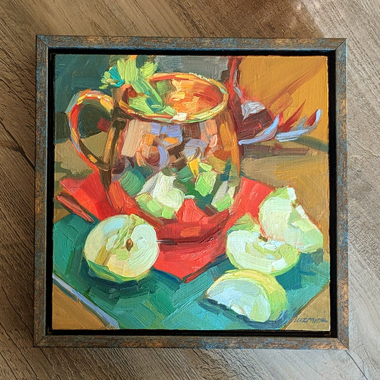 Mule and green apple