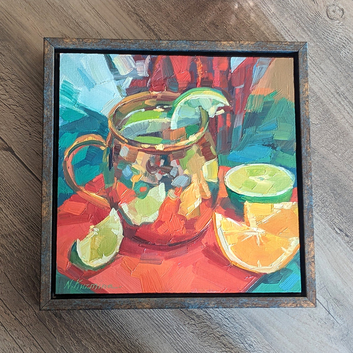 Mule with orange and lime