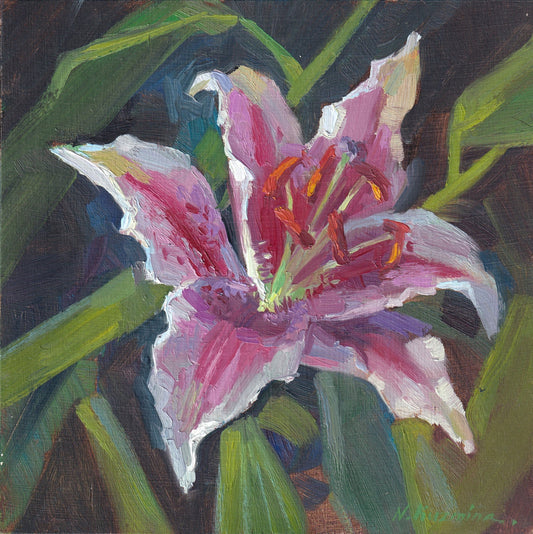 Original Oil painting of a Tiger lily 