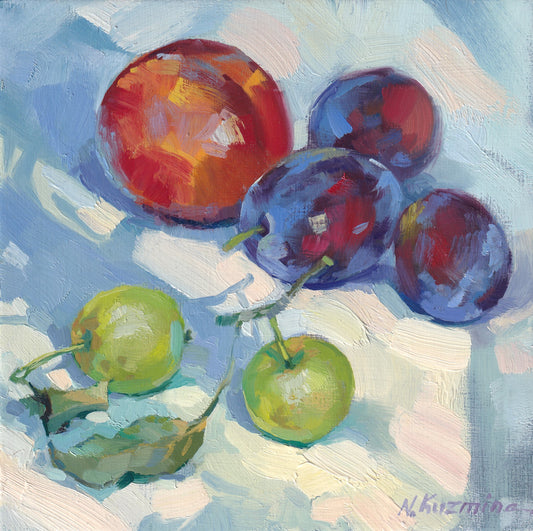 Plums and Green apples