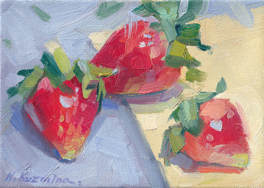 Three strawberries