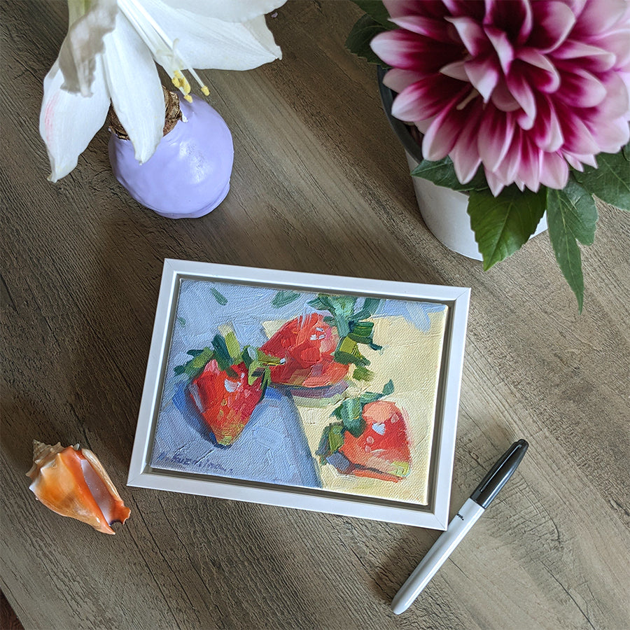 Three strawberries